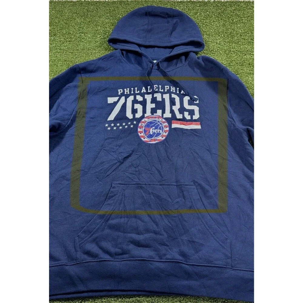 Philadelphia 76ers Fanatics Hoodie Men Blue Philadelphia XL NWOT